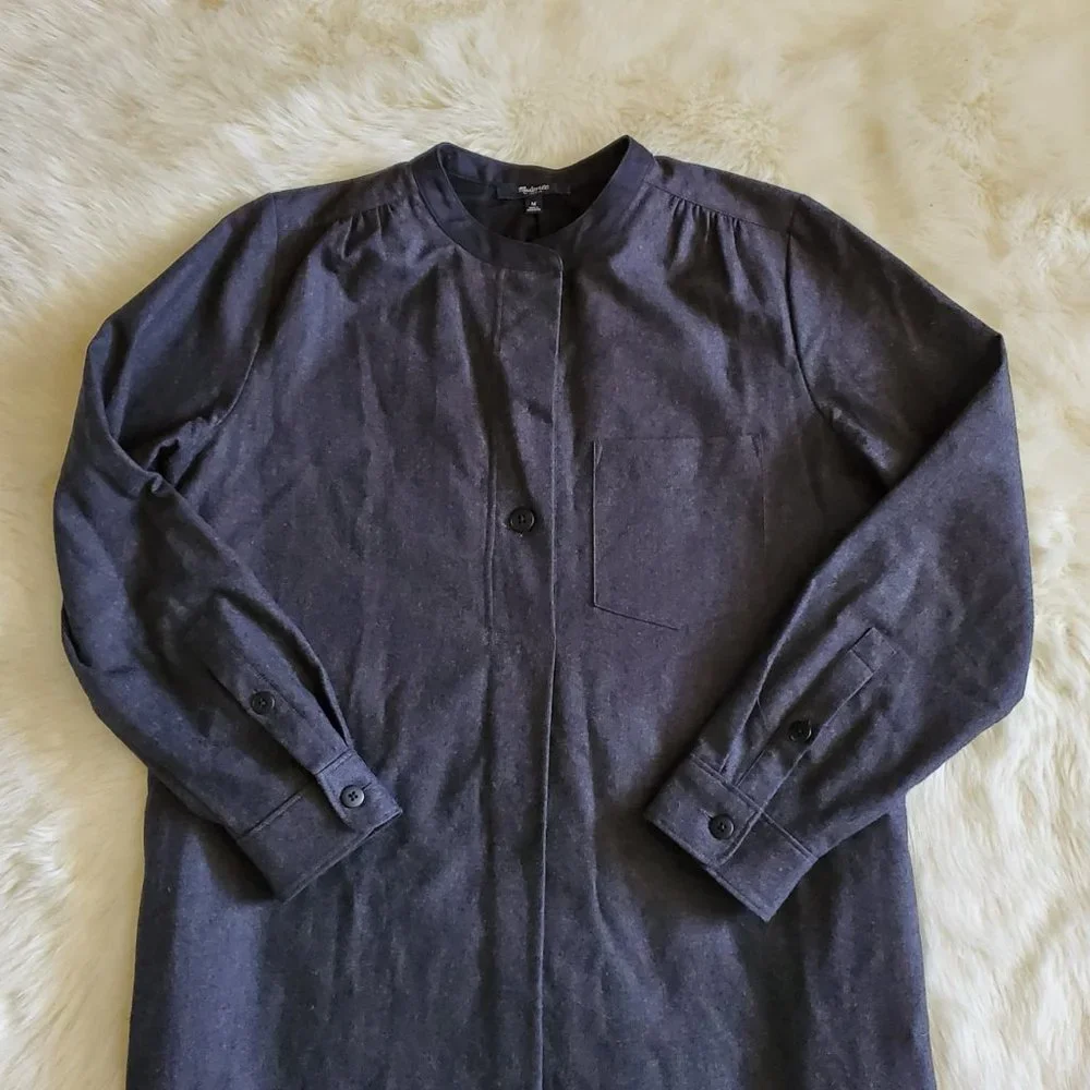 Madewell Latitude Shirtdress in Charcoal Gray Size M EUC - Picture 8 of 14